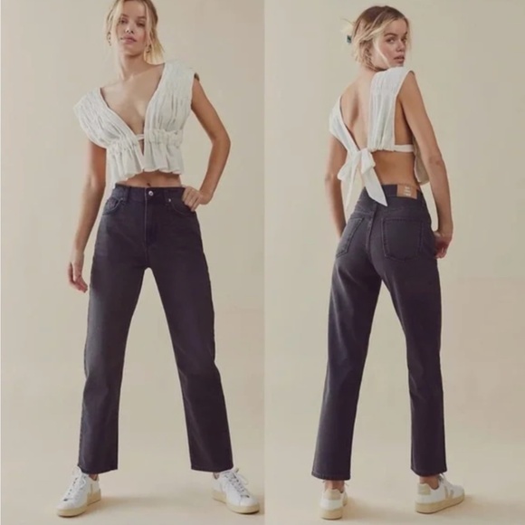 We The Free size 29 The Pacifica high rise slim straight leg jeans charcoal - Picture 2 of 12